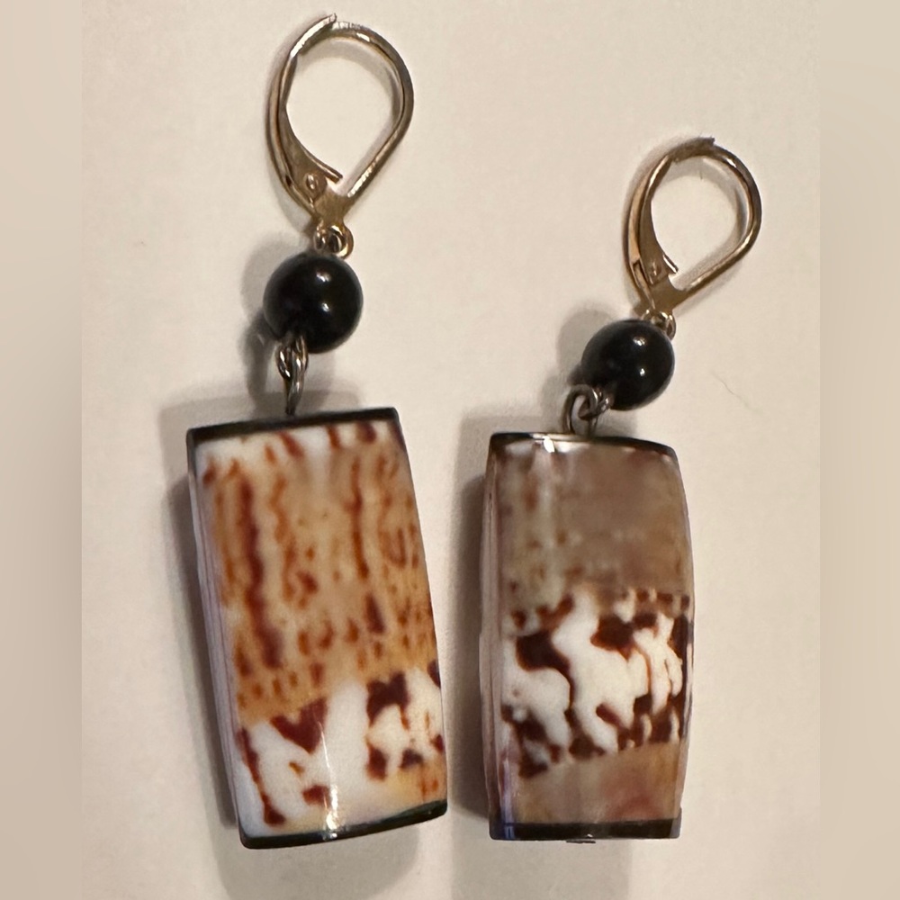Vintage Arabian Cone Shell Earrings